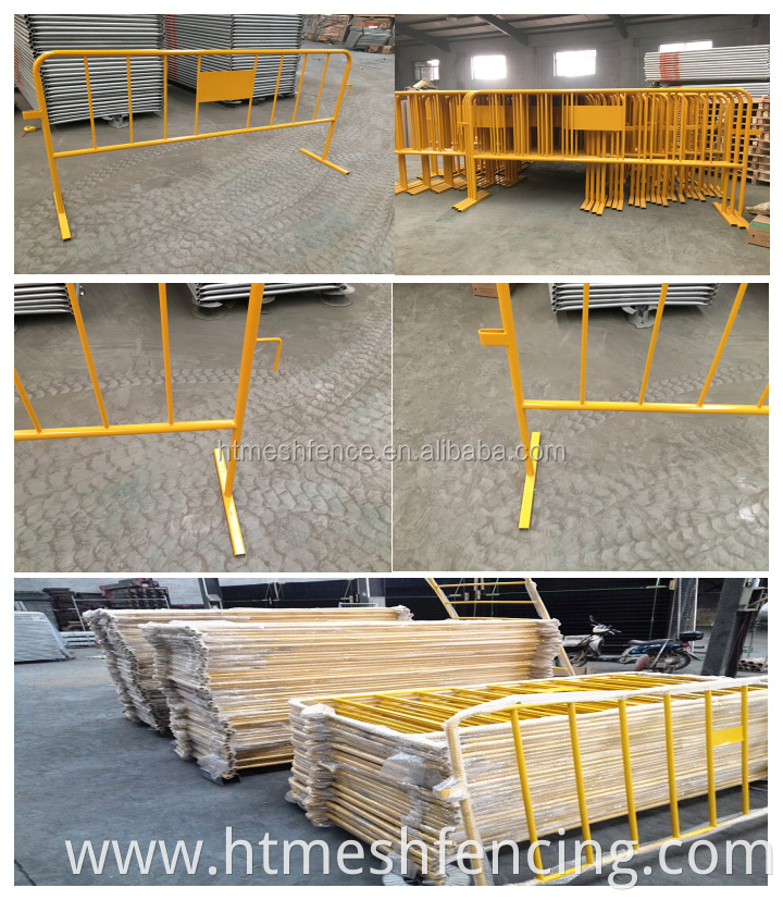 2m Loose Leg Galvanised Crowd Control Barrier/Safety Removable Loose foot Pedestrian Barriers